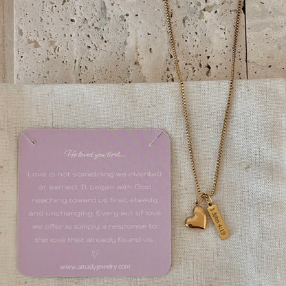 He Loved Me First Necklace | Gold Plated