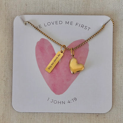 He Loved Me First Necklace | Gold Plated