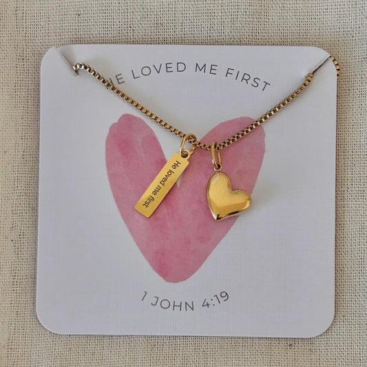 He Loved Me First Necklace | Gold Plated