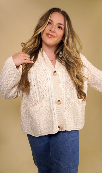Homey Cable Knit Cardigan