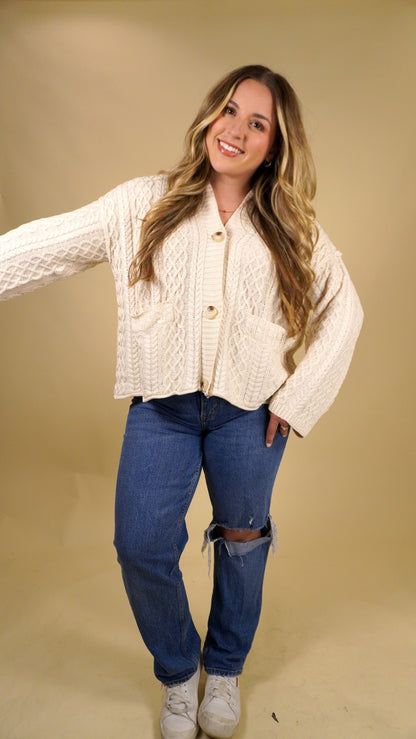 Homey Cable Knit Cardigan