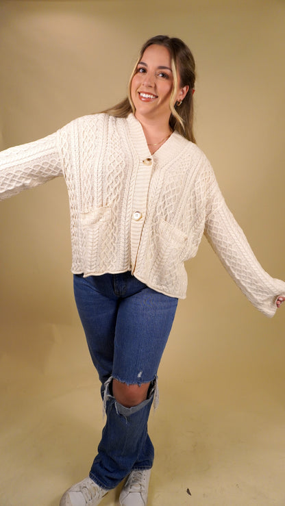 Homey Cable Knit Cardigan