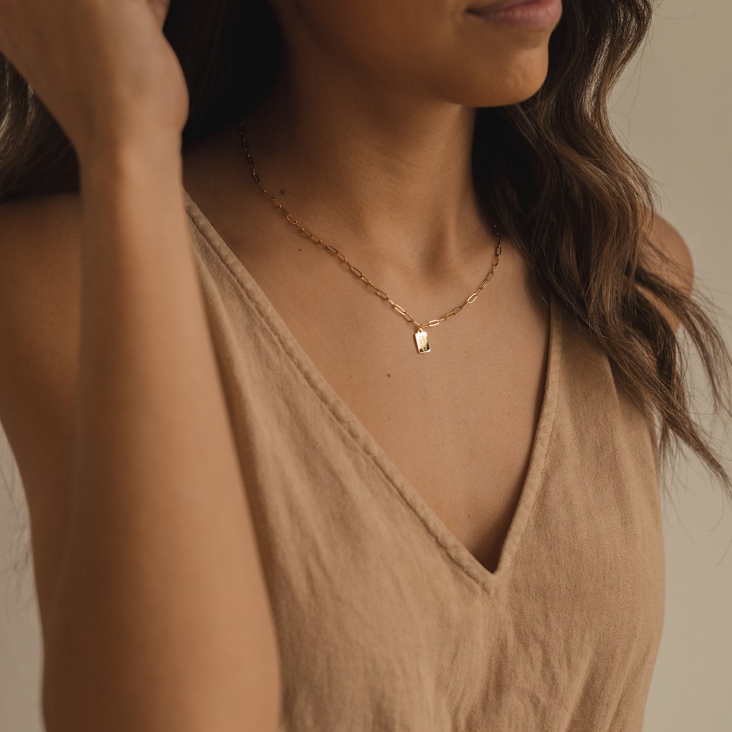 Hope + Future Mini Tag Necklace