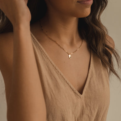 Hope + Future Mini Tag Necklace