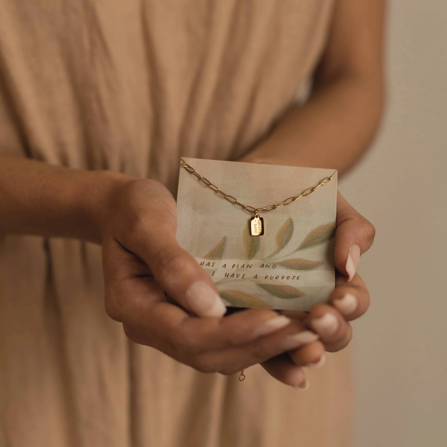 Hope + Future Mini Tag Necklace