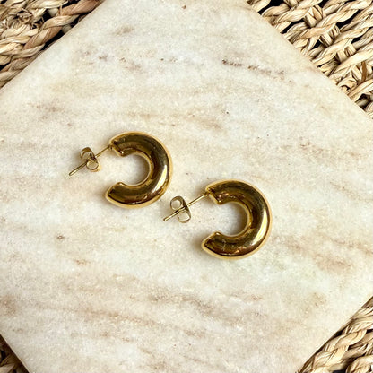 18k Gold Plated 20mm Hoops
