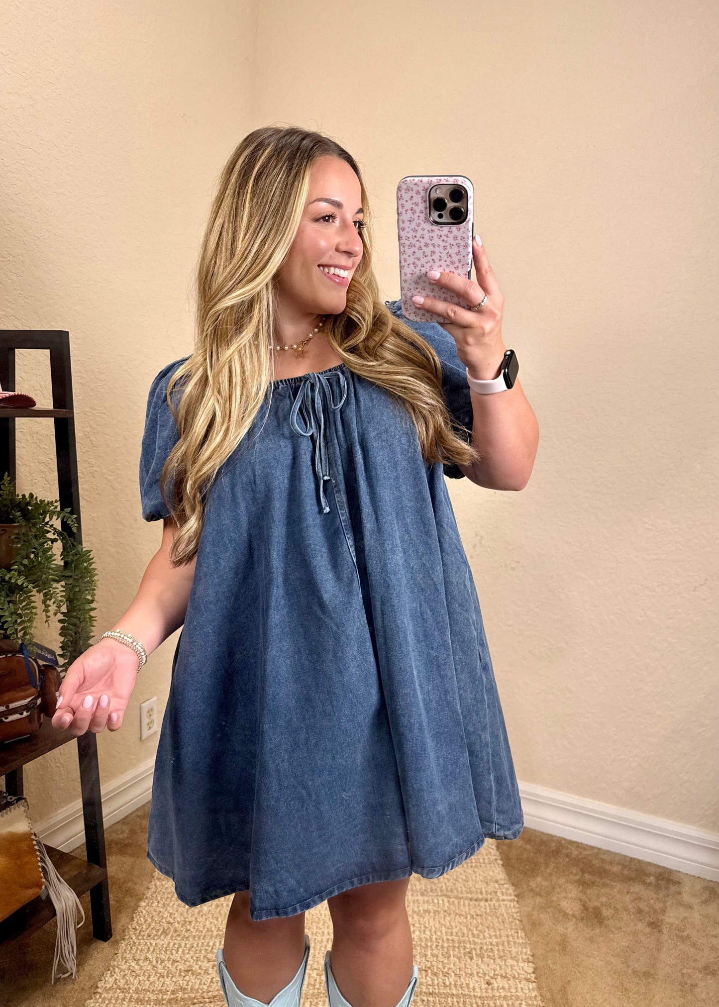 June Denim Mini Dress