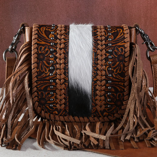 Montana West Fringe Crossbody- Oak