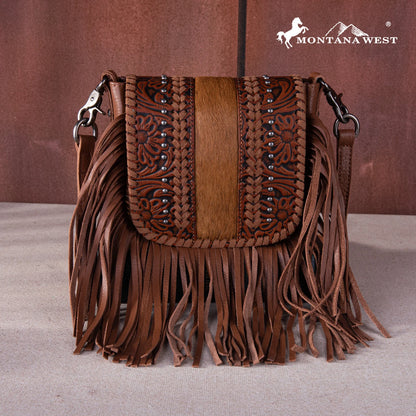 Montana West Fringe Crossbody | Brown
