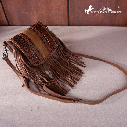 Montana West Fringe Crossbody | Brown