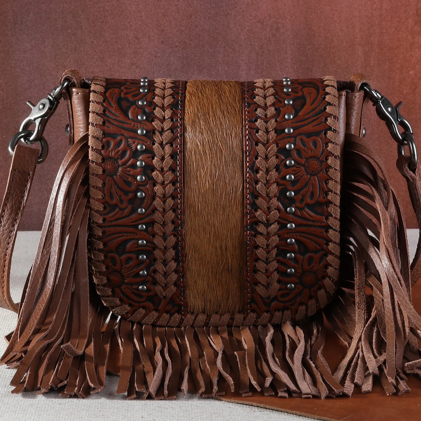 Montana West Fringe Crossbody | Brown
