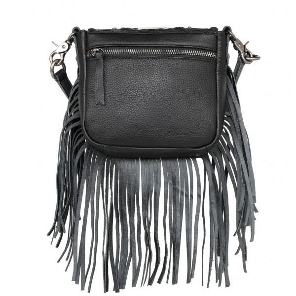 Montana West Fringe Crossbody- Black