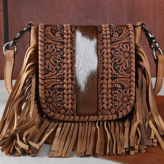 Montana West Fringe Crossbody- Brown