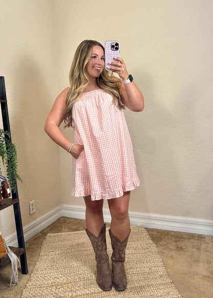 Millie Gingham Mini Dress