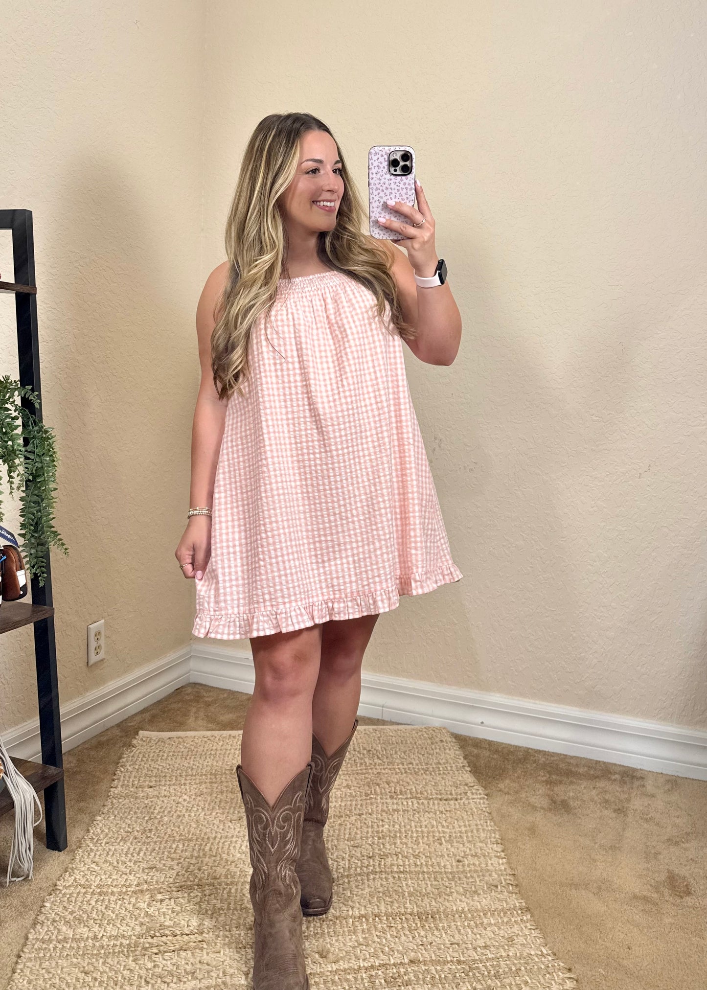 Millie Gingham Mini Dress