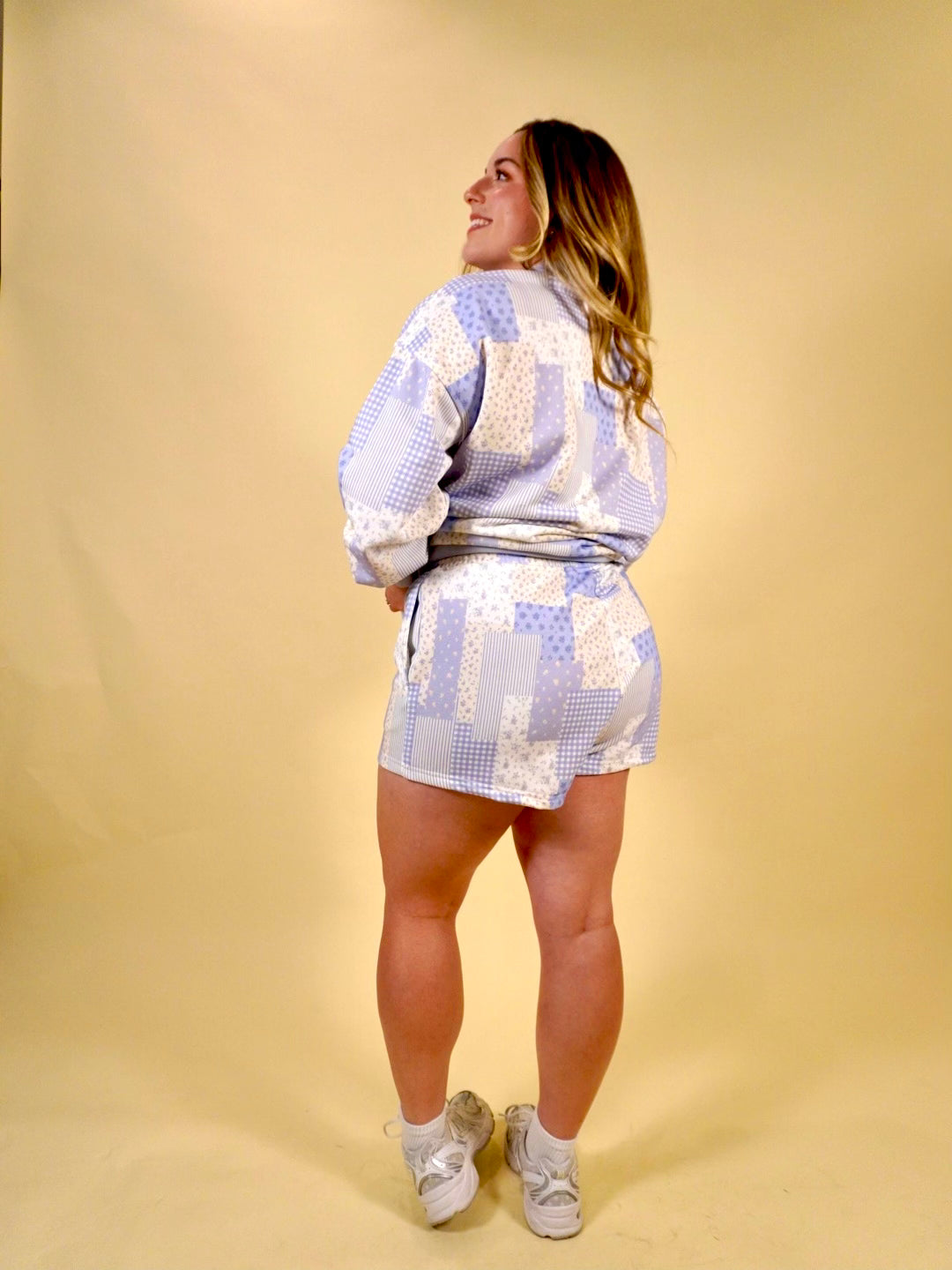 Patchwork Mock Neck Sweatshirt