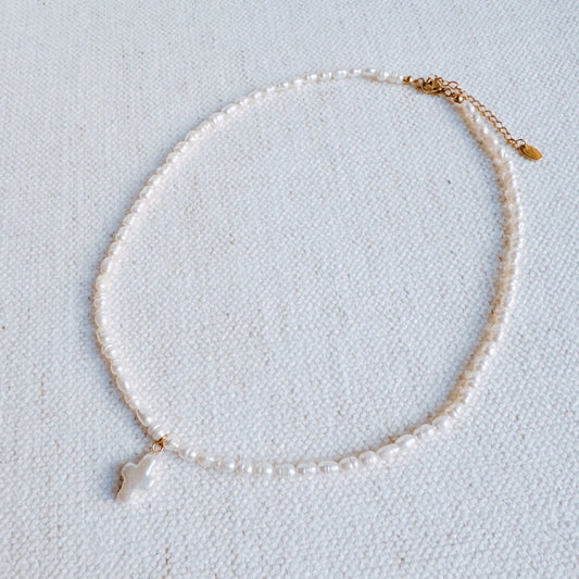 Freshwater Pearl Cross Necklace