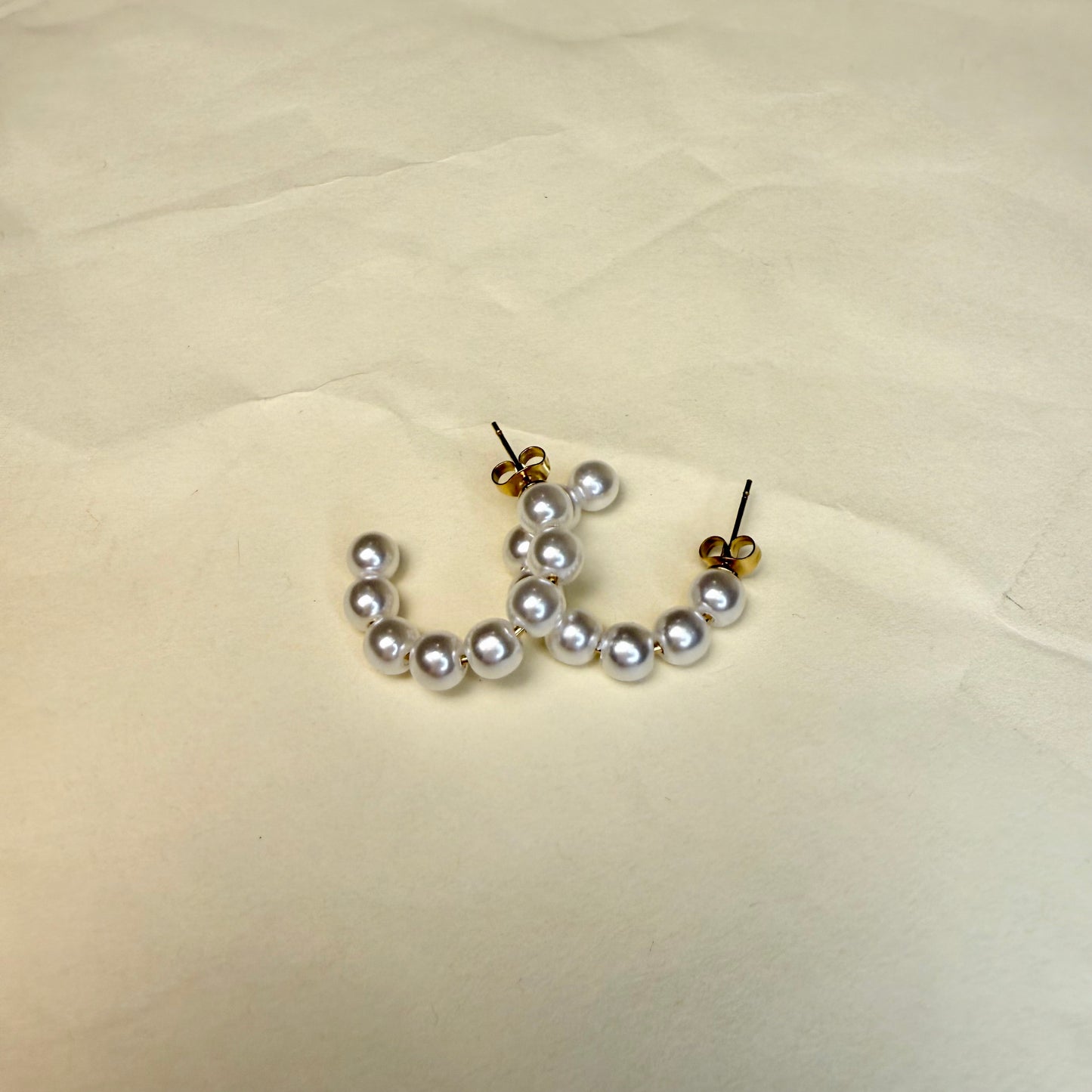 Pearl Hoop Earrings