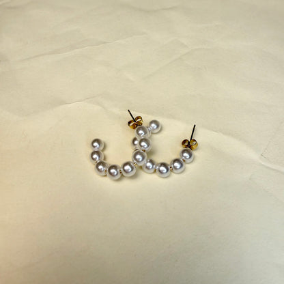 Pearl Hoop Earrings