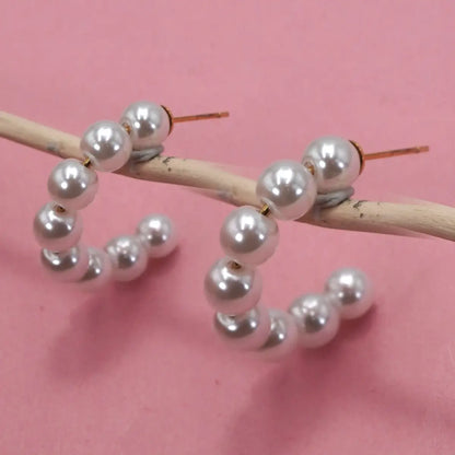 Pearl Hoop Earrings