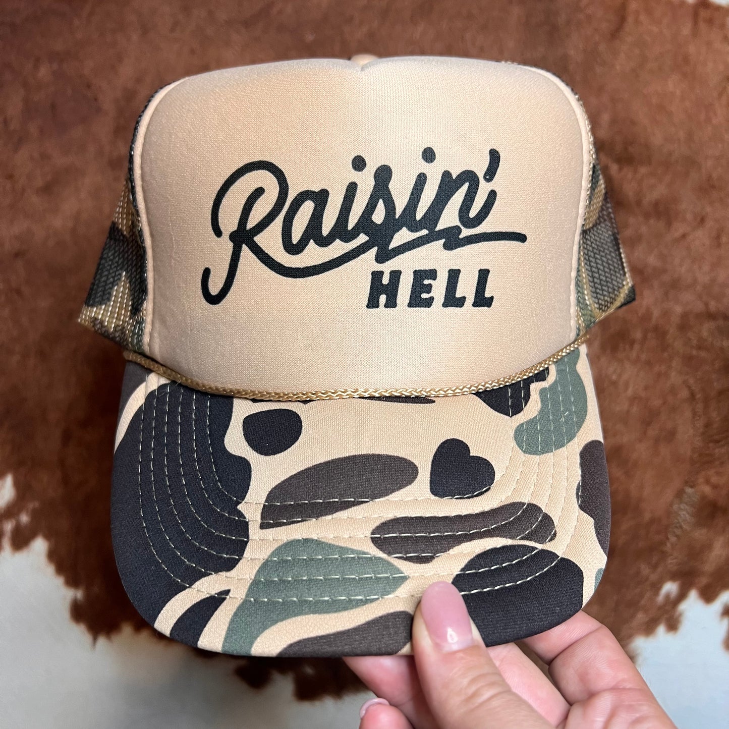 Raisin' Hell Trucker Hat