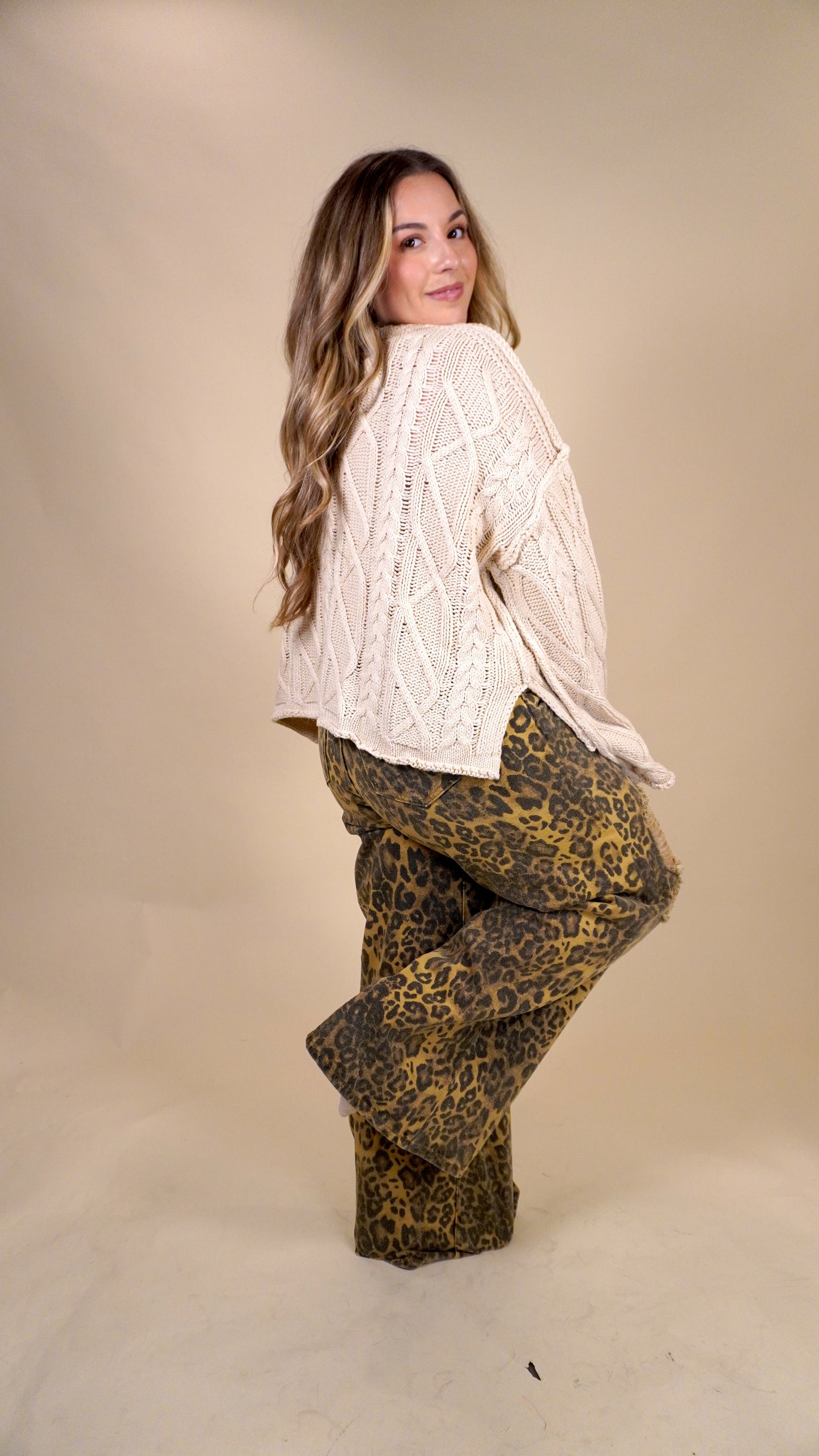 Snuggle Cable Knit Sweater