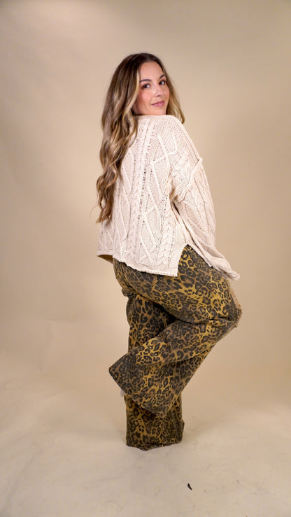 Snuggle Cable Knit Sweater
