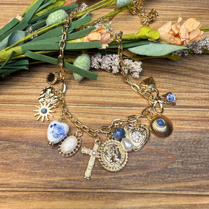 Something Blue Charm Necklace