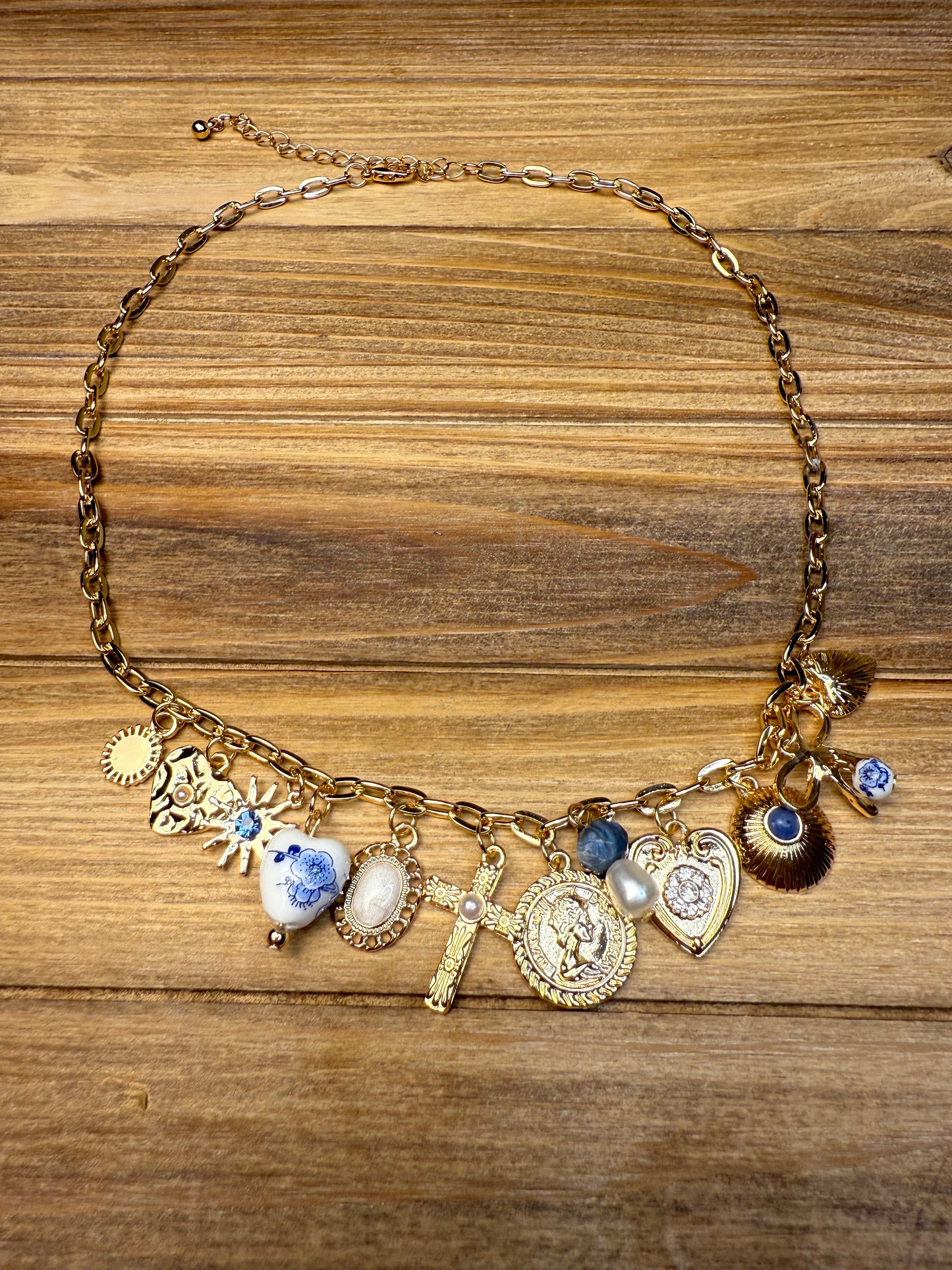 Something Blue Charm Necklace