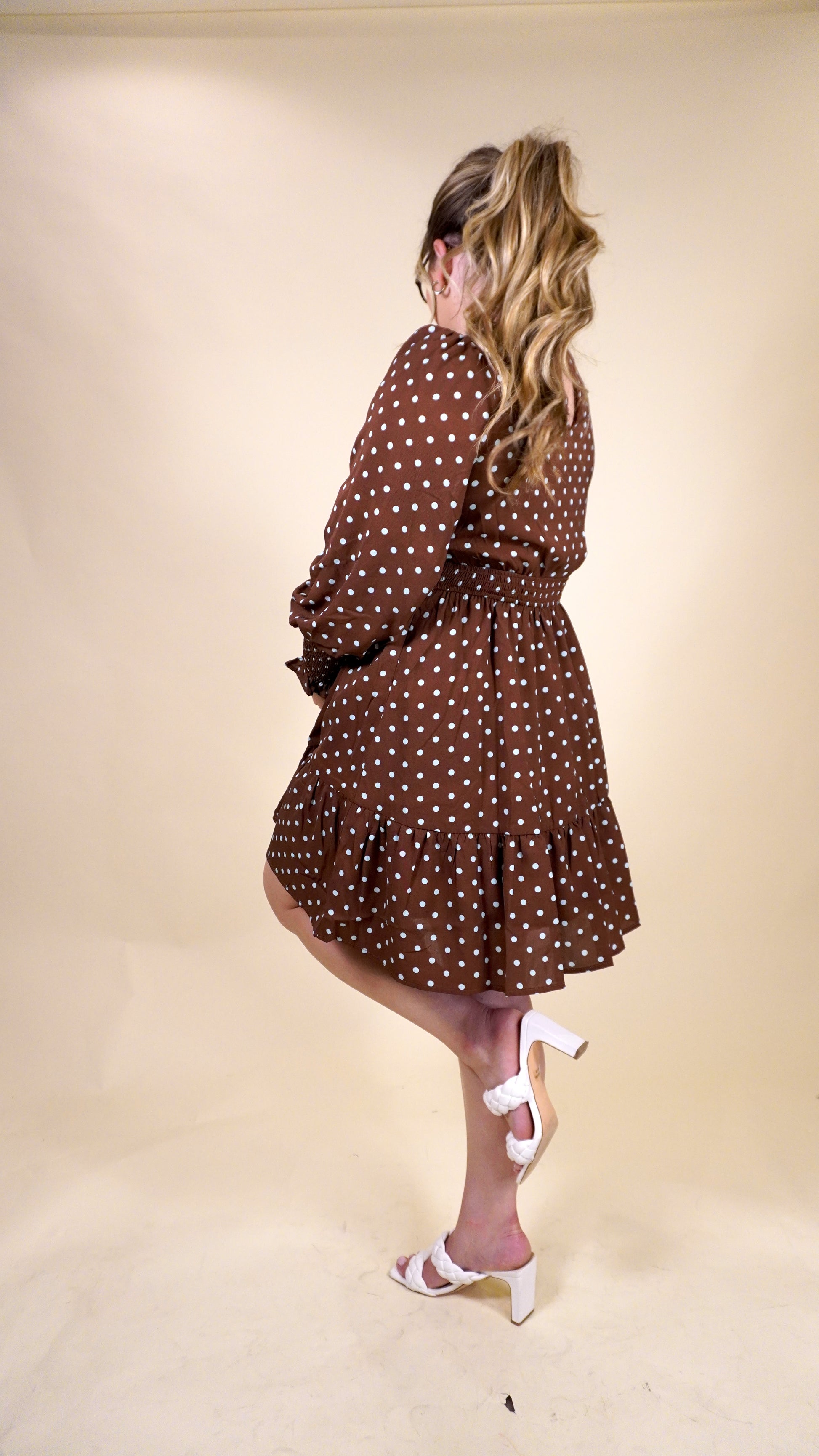 Spice Mini Dress | Brown Polka Dot Fall Outfit Rebel and Grace Spice Mini Dress | Brown Polka Dot Fall Outfit Rebel and Grace