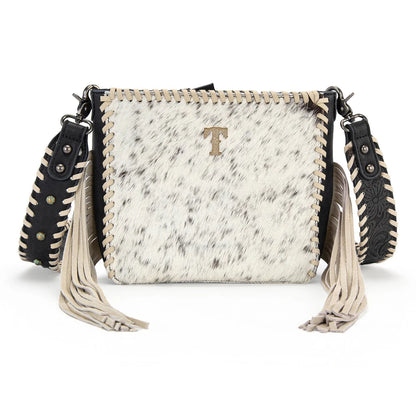 Cowhide Fringe Crossbody | Black