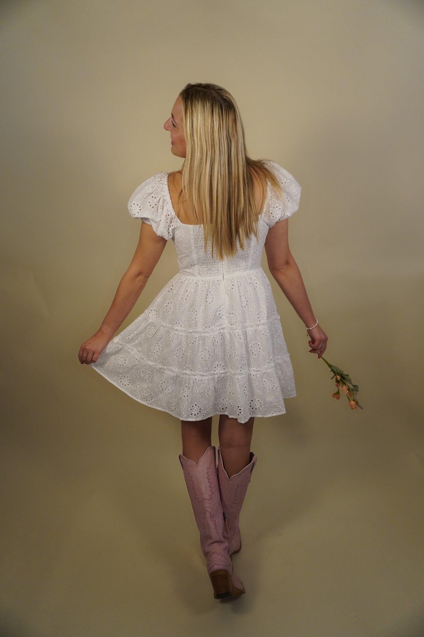 Taylor Eyelet Mini Dress