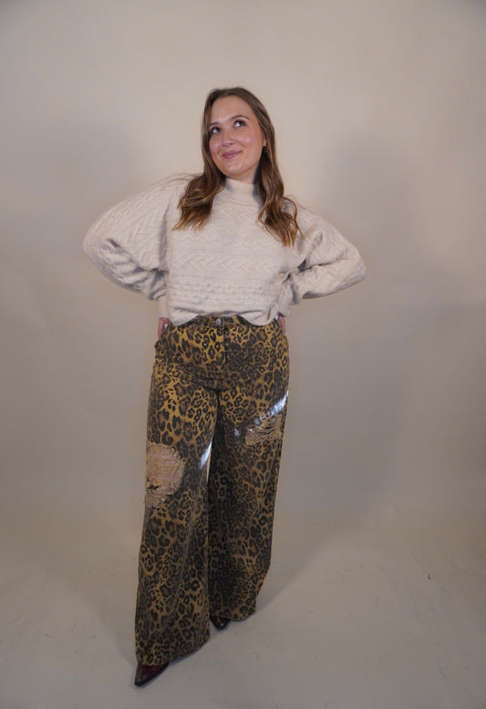 Tori Leopard Denim