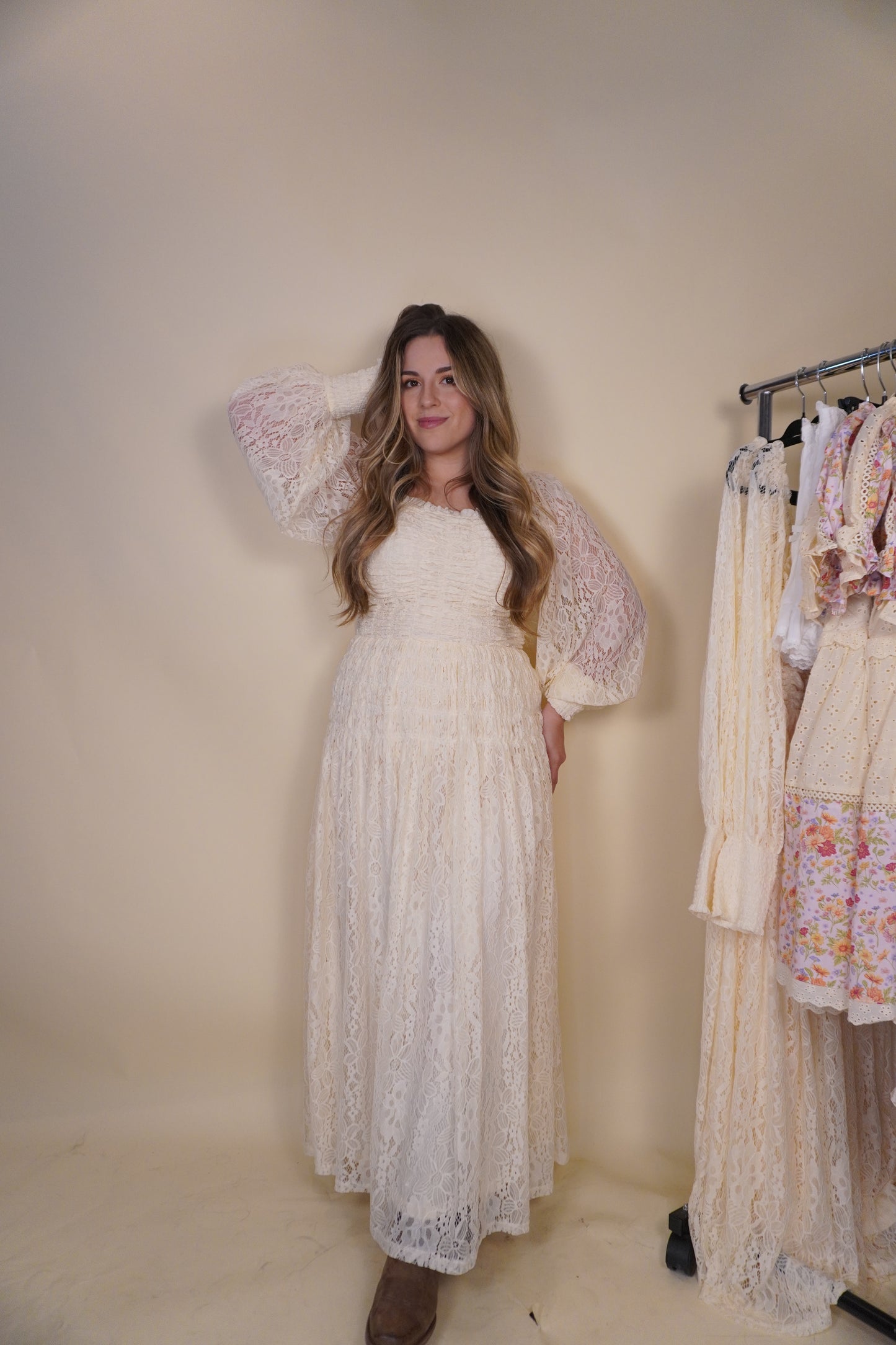 Vintage Lace Maxi Dress