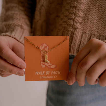 Walk By Faith Charm Necklace