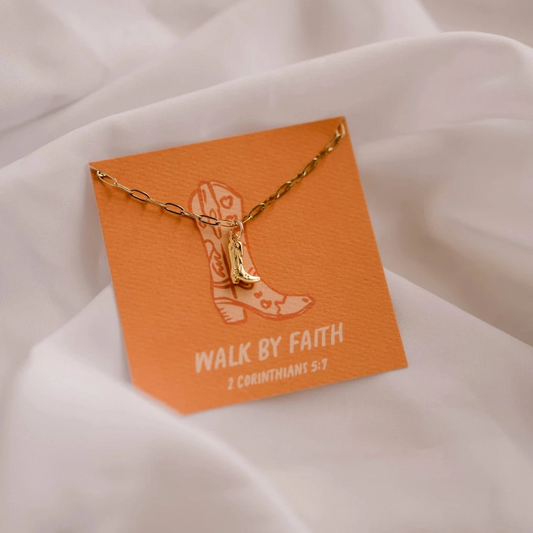 Walk By Faith Charm Necklace