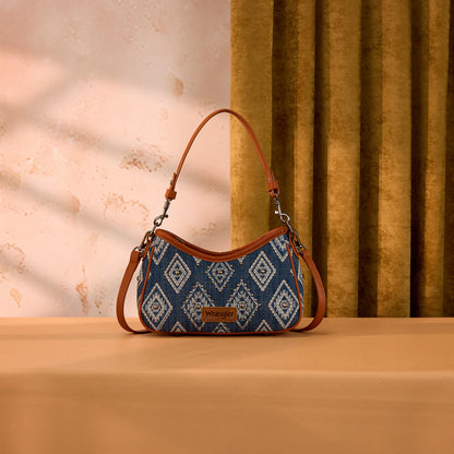 Wrangler Aztec Studded Denim Shoulder Bag | Jean