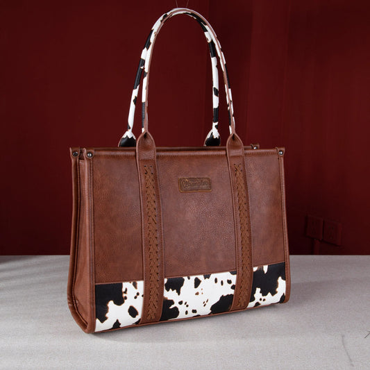 Wrangler Cow Concealed Carry Tote (Brown)