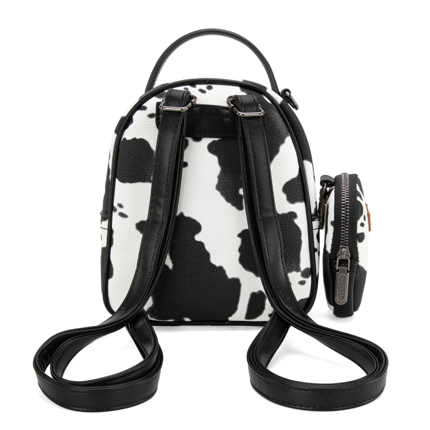 Wrangler Cow Print Mini Backpack- Black