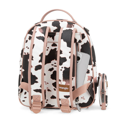 Wrangler Cow Print Backpack | Pink