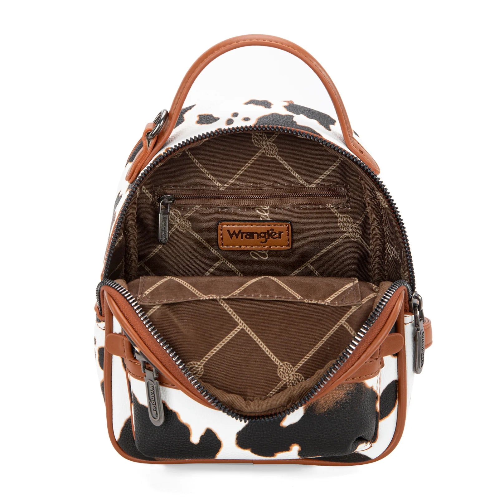 cow print backpack mini Wrangler Cowboy Print Mini Backpack Brown Size One Size