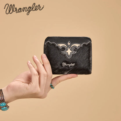 Wrangler Cowhide Mini Wallet | Black