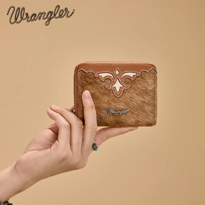 Wrangler Cowhide Mini Wallet | Brown