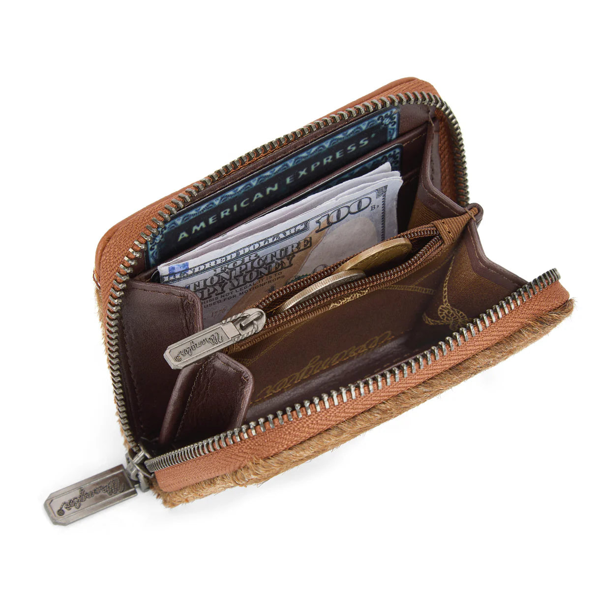 Wrangler Cowhide Mini Wallet | Brown