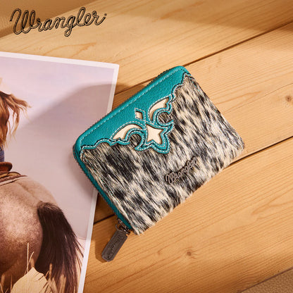 Wrangler Cowhide Mini Wallet | Turquoise