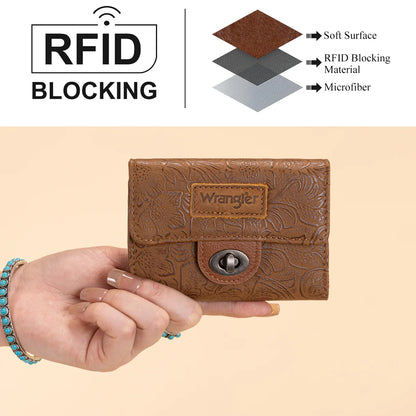 Wrangler Floral Mini Wallet | Brown