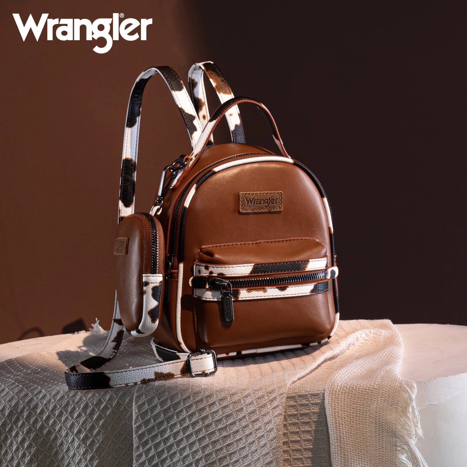 Wrangler Mini Backpack with Cowboy Trim Brown Size One Size