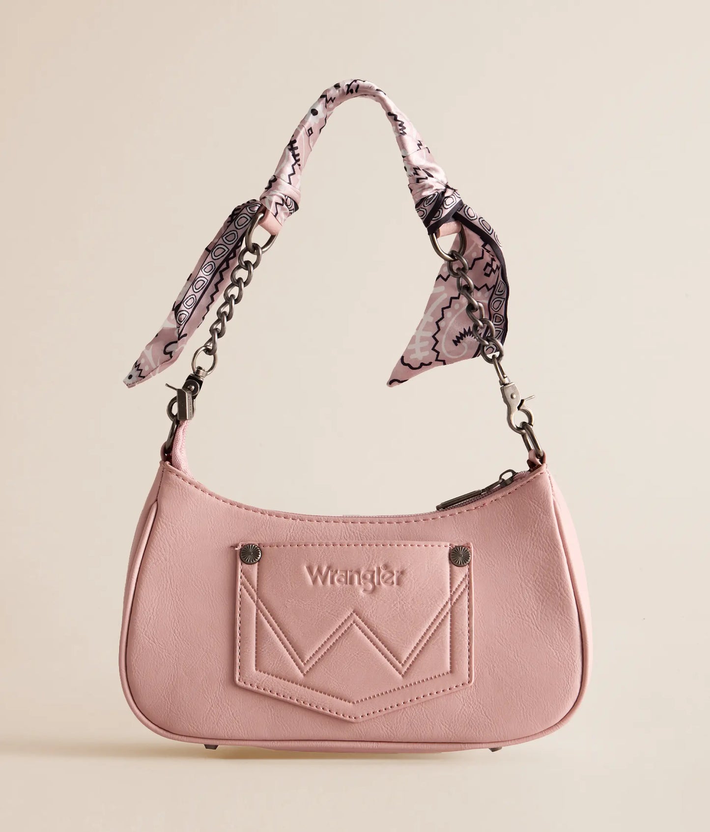 Wrangler Braided Paisley Bandana Shoulder Bag | Pink