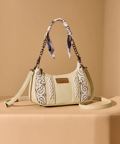 Wrangler Braided Paisley Bandana Shoulder Bag | Tan
