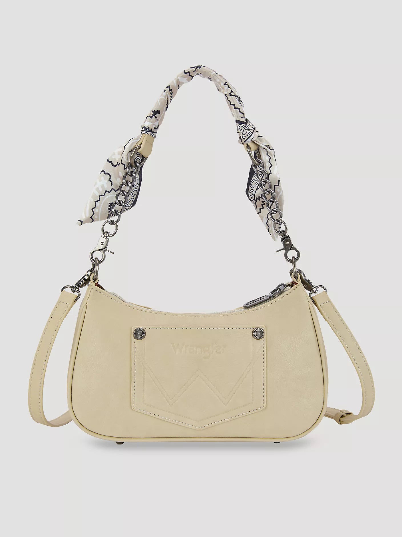 Wrangler Braided Paisley Bandana Shoulder Bag | Tan
